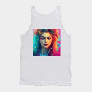 Colorful Bright 80s Girl Tank Top